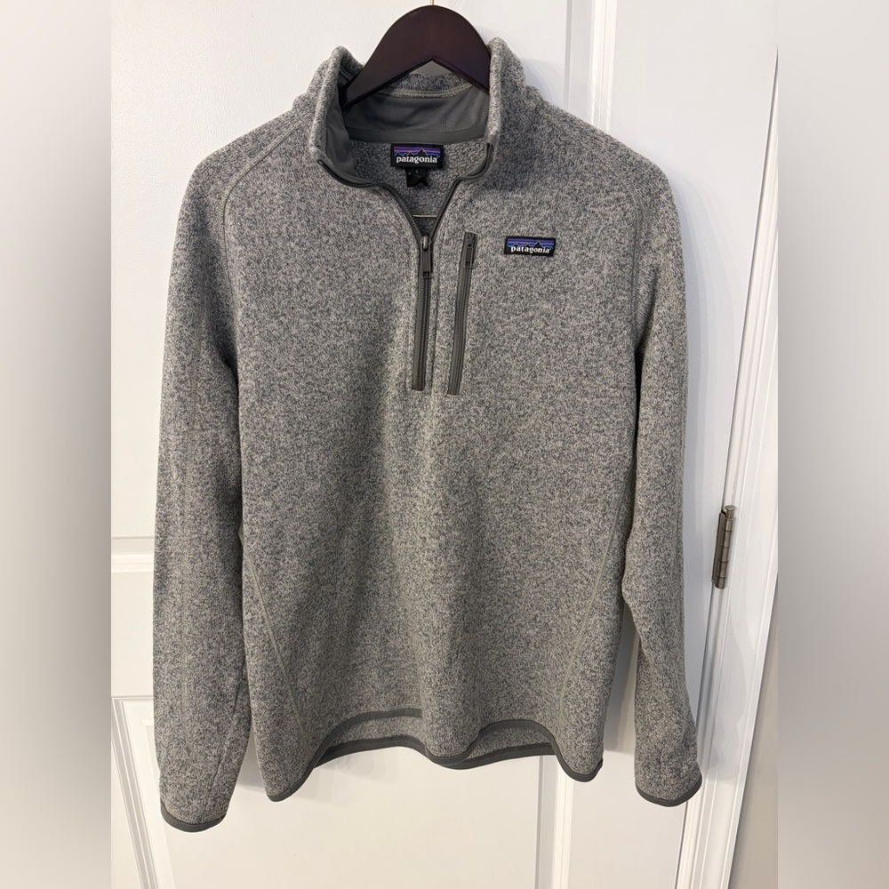Patagonia Men's Zip-Up Sweater in Heather Gray